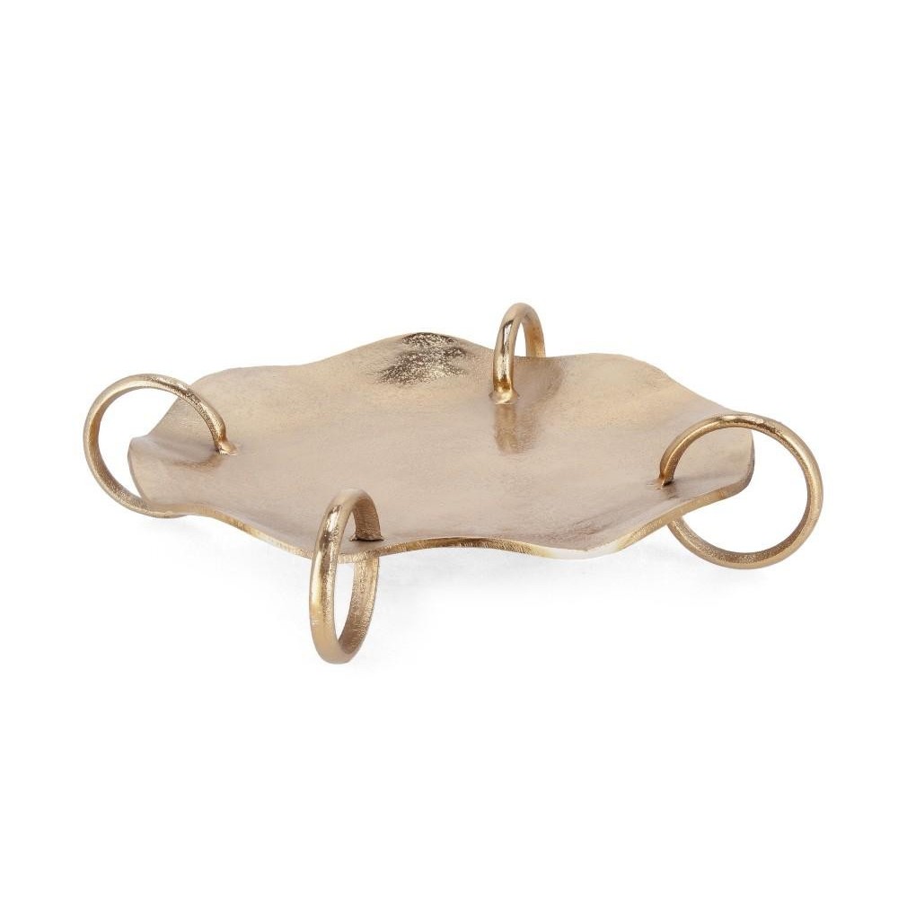 VASSOIO DECORATIVO SAGAR TONDO ORO D.46